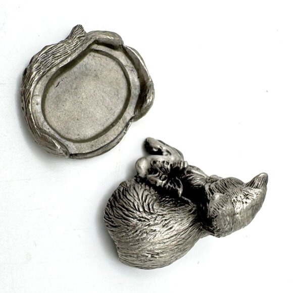 Cat & Fairy Pewter Tooth Fairy Box By OAW 2002 Vtg - Picture 5 of 7